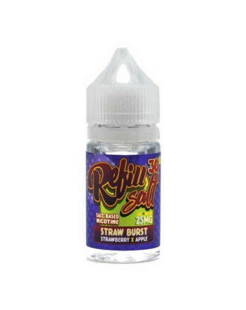 Straw Burst Nicotine Salt by Refill Salt E-Liquid