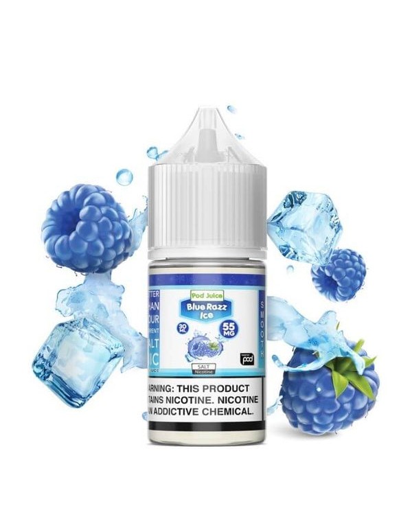 Blue Razz Ice by Pod Juice Nicotine Salt E-Liquid