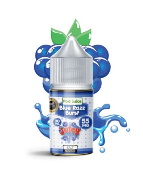 Blue Razz Burst by Pod Juice Nicotine Salt E-Liquid