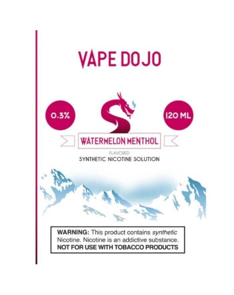 Watermelon Menthol Tobacco Free Nicotine Vape Juice by Vape Dojo