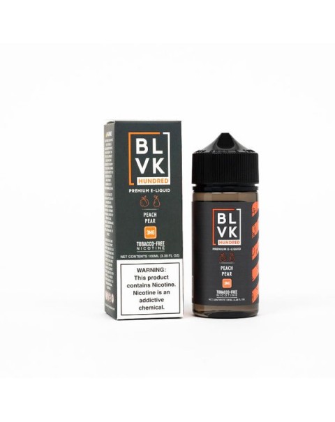 BLVK Hundred Peach Pear Tobacco Free Nicotine E-liquid