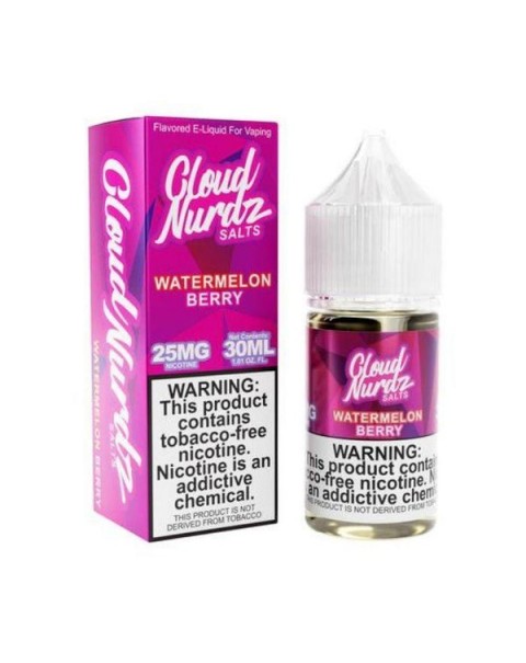 Watermelon Berry Tobacco Free Nicotine Salt Juice by Cloud Nurdz