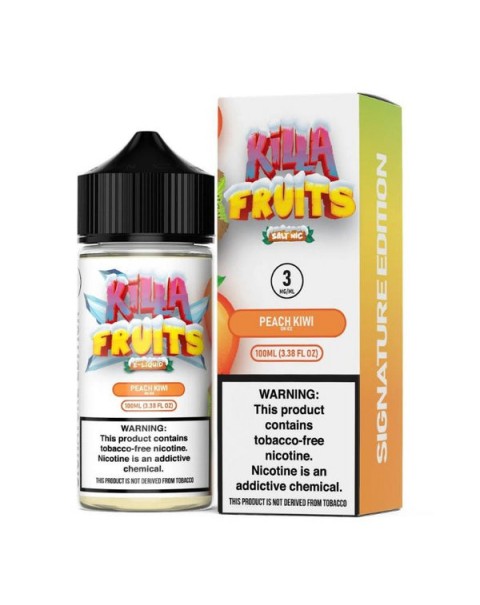 Peach Kiwi Ice Tobacco Free Nicotine Vape Juice by Killa Fruits Signature Edition