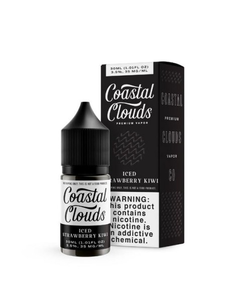 Iced Strawberry Kiwi Tobacco Free Nicotine Salt Juice by Coastal Clouds