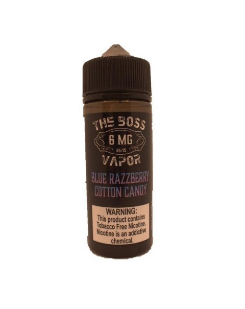 Blue Razzberry Cotton Candy Tobacco Free Nicotine Vape Juice by The Boss Vapor