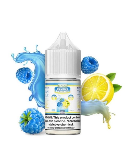 Blue Razz Lemonade Tobacco Free Nicotine Salt Juice by Pod Juice