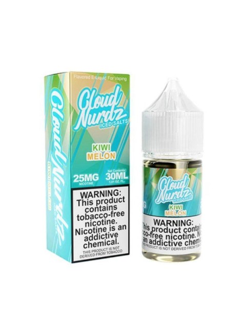 Kiwi Melon Iced Tobacco Free Nicotine Salt Juice by Cloud Nurdz