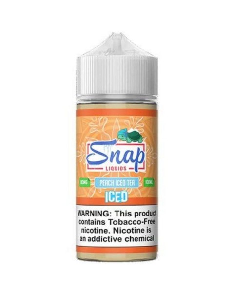 Peach Iced Tea Iced Tobacco Free Nicotine Vape Juice by Snap Liquids