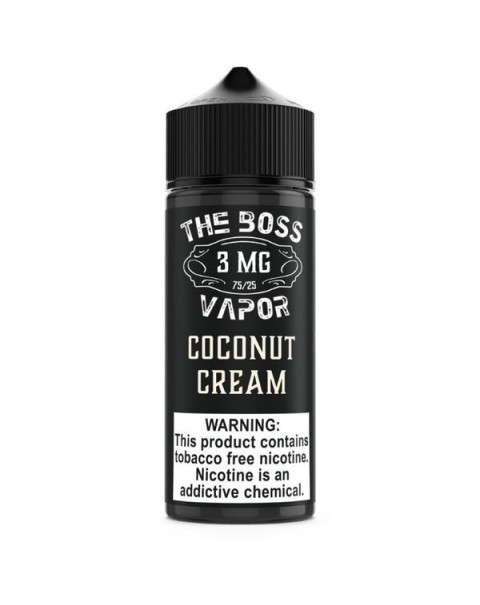 Coconut Cream Tobacco Free Nicotine Vape Juice by The Boss Vapor