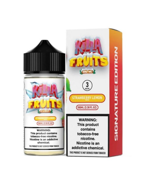 Strawberry Lemon Ice Tobacco Free Nicotine Vape Juice by Killa Fruits Signature Edition