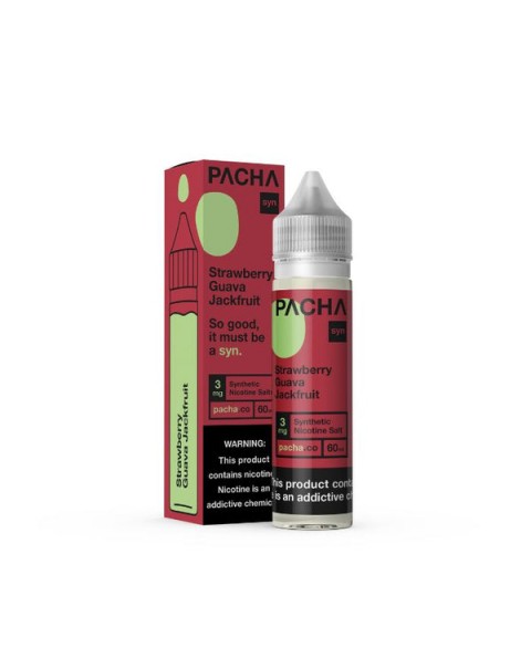 Strawberry Guava Jackfruit Tobacco Free Nicotine E-liquid by Pacha Syn