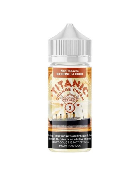 Titanic Orange Cream Tobacco Free Nicotine Vape Juice by VR (VapeRite) Labs Premium