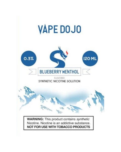 Blueberry Menthol Tobacco Free Nicotine Vape Juice by Vape Dojo