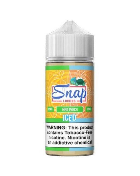 Mad Peach Iced Tobacco Free Nicotine Vape Juice by Snap Liquids