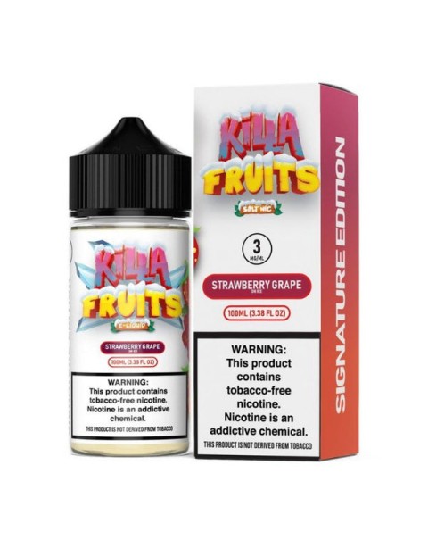 Strawberry Grape Ice Tobacco Free Nicotine Vape Juice by Killa Fruits Signature Edition