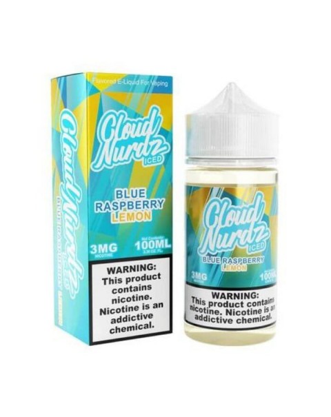 Blue Raspberry Lemon Iced Vape Juice by Cloud Nurdz