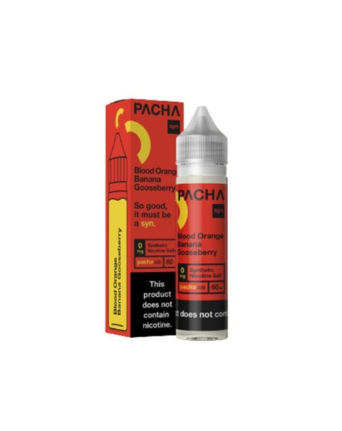 Blood Orange Banana Gooseberry Tobacco Free Nicotine E-liquid by Pacha Syn