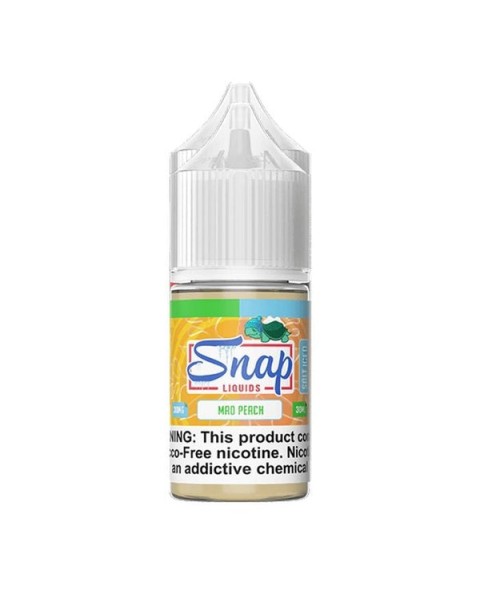 Mad Peach Iced Tobacco Free Nicotine Salt Juice by Snap Liquids