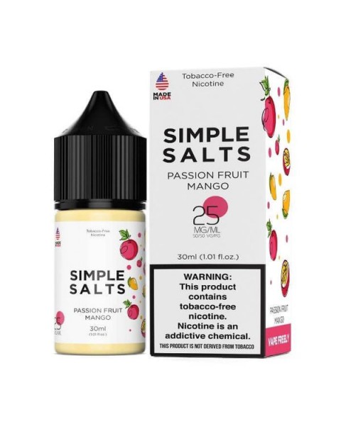 Passion Fruit Mango Tobacco Free Nicotine Salt Juice by Simple Salts