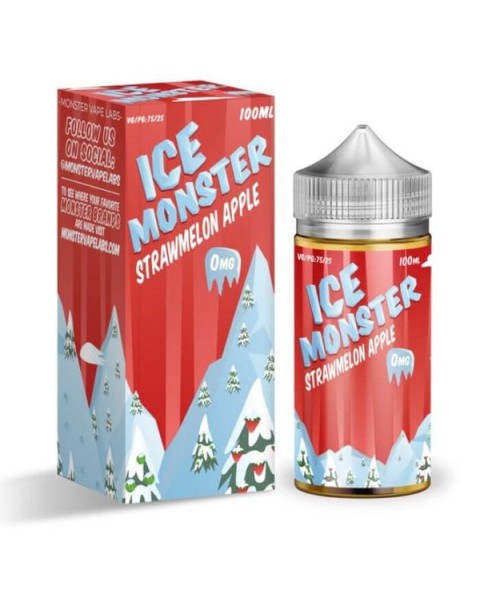 Strawmelon Apple Tobacco Free Nicotine Vape Juice by Ice Monster