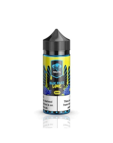 Blue Razz Lime Synthetic Nicotine Vape Juice by Puff Fruits