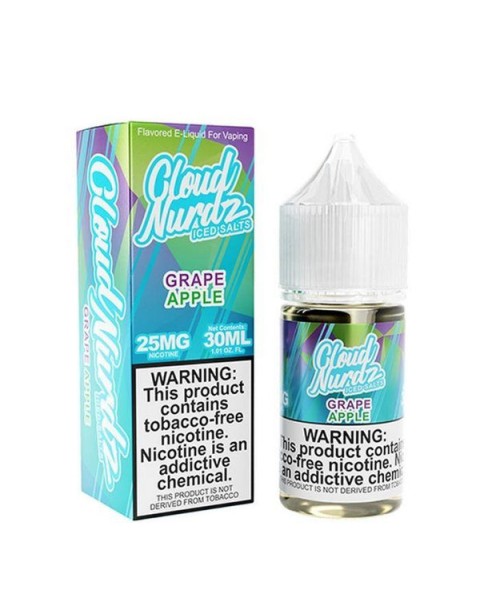 Grape Apple Iced Tobacco Free Nicotine Salt Juice by Cloud Nurdz