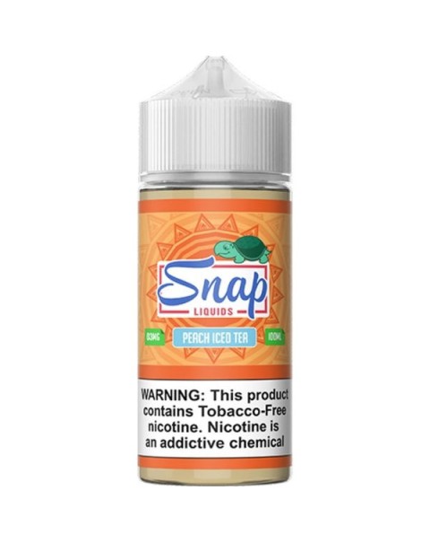 Peach Iced Tea Tobacco Free Nicotine Vape Juice by Snap Liquids