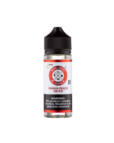 Papaya Peach On Ice Synthetic Nicotine Vape Juice by You Got E-Juice