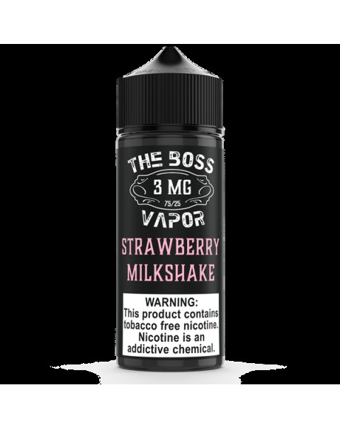 Strawberry Milkshake Tobacco Free Nicotine Vape Juice by The Boss Vapor