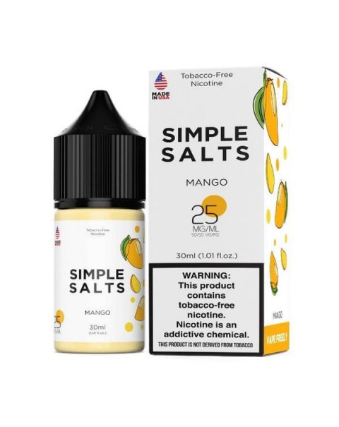 Mango Tobacco Free Nicotine Salt Juice by Simple Salts