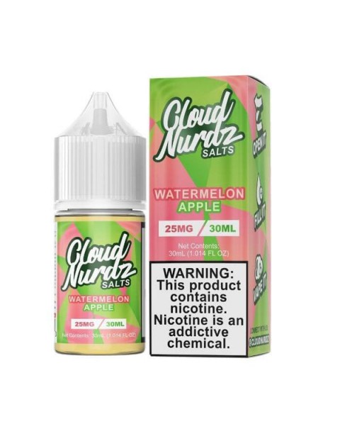 Watermelon Apple by Cloud Nurdz Nicotine Salt eJuice