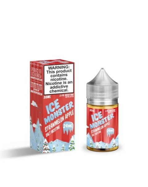 Strawmelon Apple Tobacco Free Nicotine Salt Juice by Ice Monster