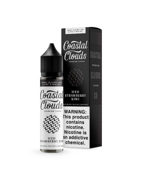 Iced Strawberry Kiwi Tobacco Free Nicotine Vape Juice by Coastal Clouds