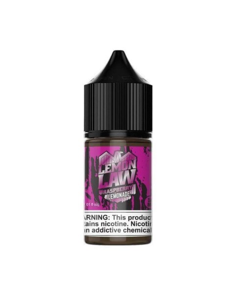 Raspberry Lemonade Nicotine Salt by Lemon Law Vape Juice