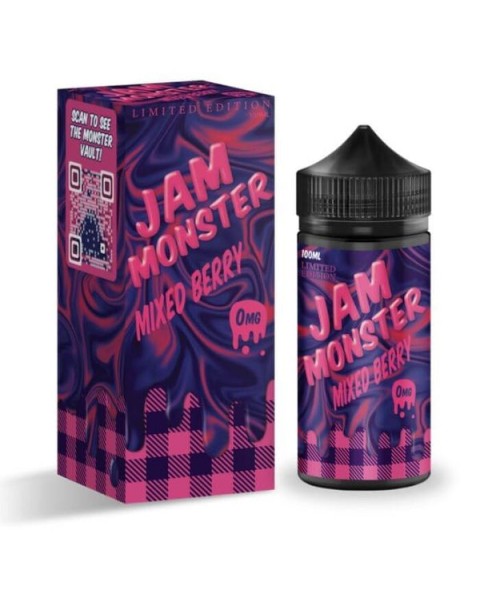 Mixed Berry Tobacco Free Nicotine Vape Juice by Jam Monster