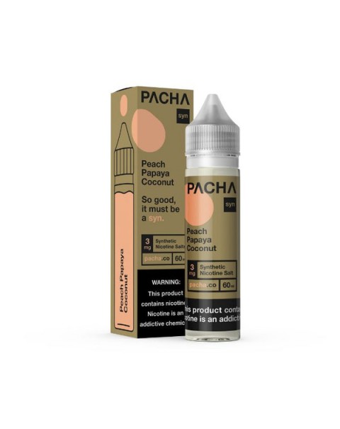 Peach Papaya Coconut Tobacco Free Nicotine E-liquid by Pacha Syn