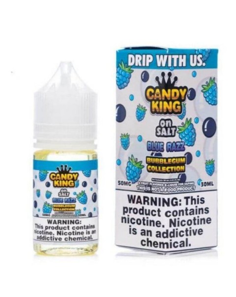 Blue Razz Bubblegum Collection Nicotine Salt by Candy King On Salt eJuice