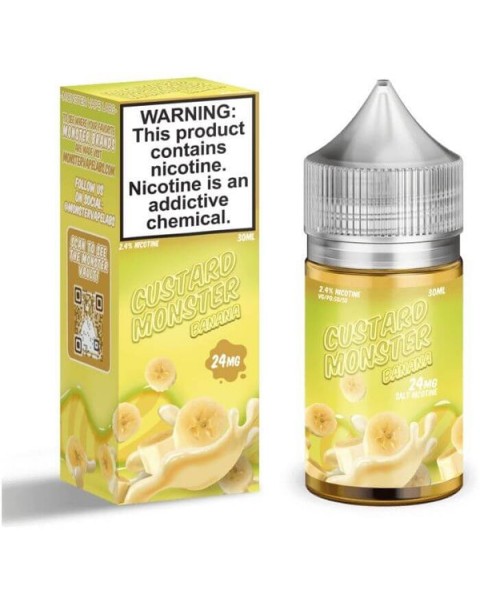 Banana Tobacco Free Nicotine Salt Juice by Custard Monster