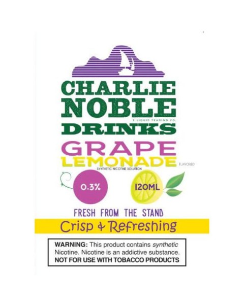 Grape Lemonade Tobacco Free Nicotine Vape Juice by Charlie Noble E-Liquid