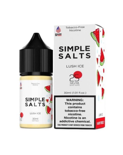 Lush Ice Tobacco Free Nicotine Salt Juice by Simple Salts