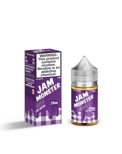 Grape Tobacco Free Nicotine Salt Juice by Jam Monster