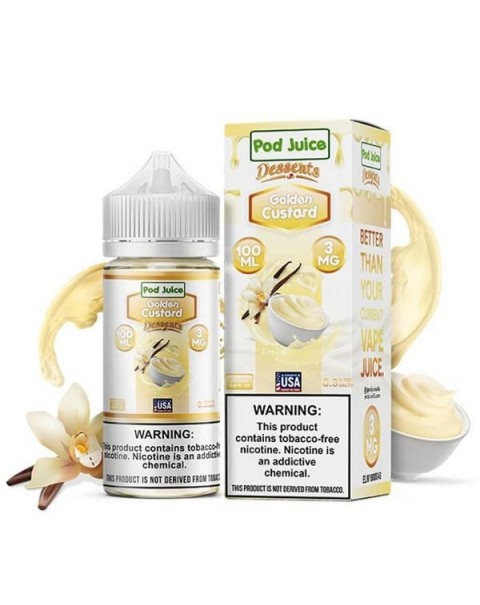 Golden Custard Tobacco Free Nicotine Vape Juice by Pod Juice