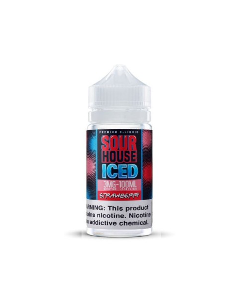 Sour Strawberry Vape Juice by Sour House Iced Premium E-Liquid