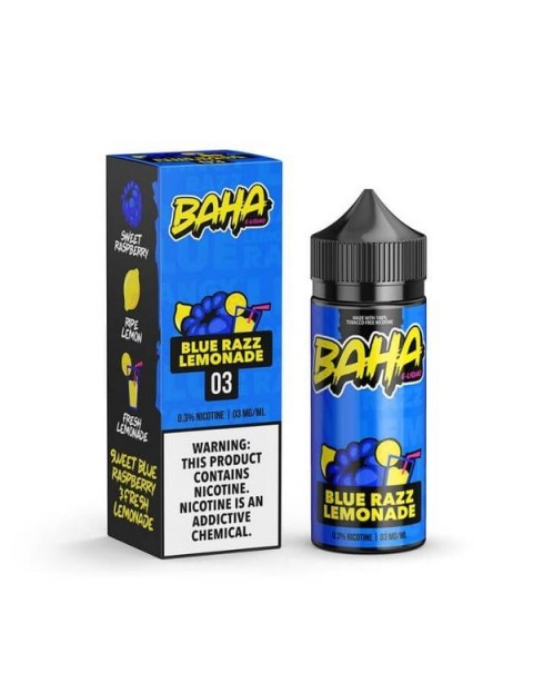 Blue Razz Lemonade Tobacco Free Nicotine Vape Juice by Baha