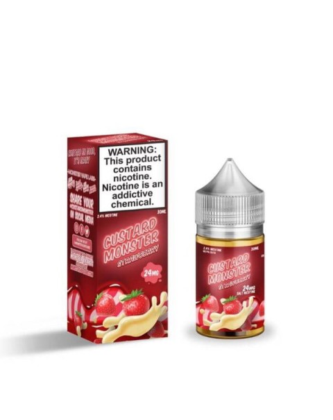 Strawberry by Custard Monster Nicotine Salt E-Liquid