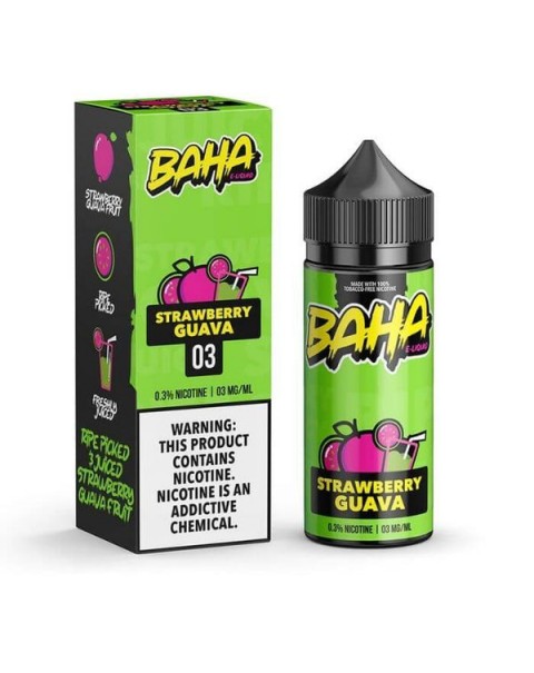 Strawberry Guava Tobacco Free Nicotine Vape Juice by Baha