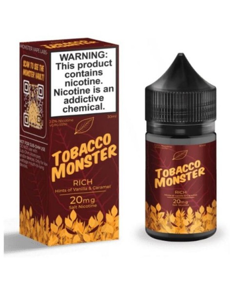 Rich Nicotine Salt Juice by Tobacco Monster