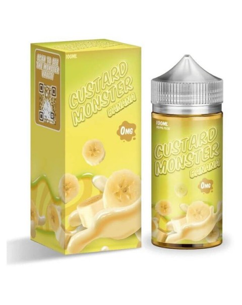 Banana Tobacco Free Nicotine Vape Juice by Custard Monster