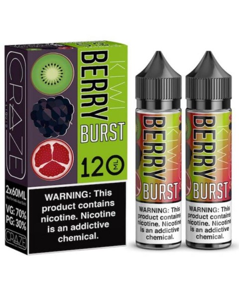 Kiwi Berry Burst (120ml) by Craze Liquid eJuice