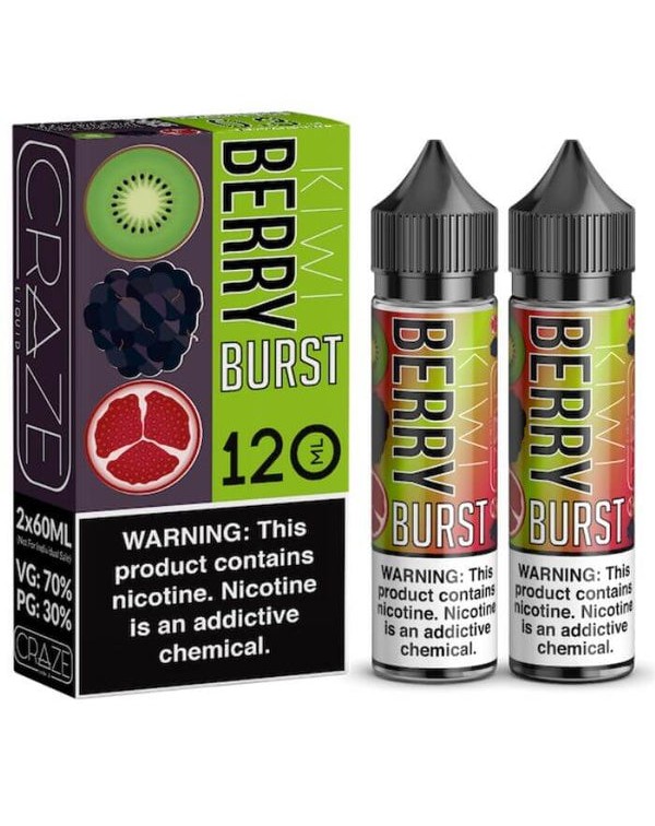 Kiwi Berry Burst (120ml) by Craze Liquid eJuice